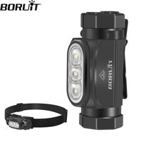 BORUiT HP130 Rechargeable Headlamp 1150LM Mini Portable Flashlight Magnetic Waterproof Headband Headlight for Fishing Camping