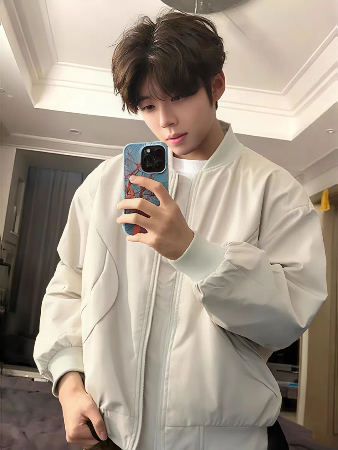 

Мужская бейсбольная куртка Cleanfit American Style: весенняя, свободного кроя, модная, в стиле High Street, теплая, на флисовой подкладке