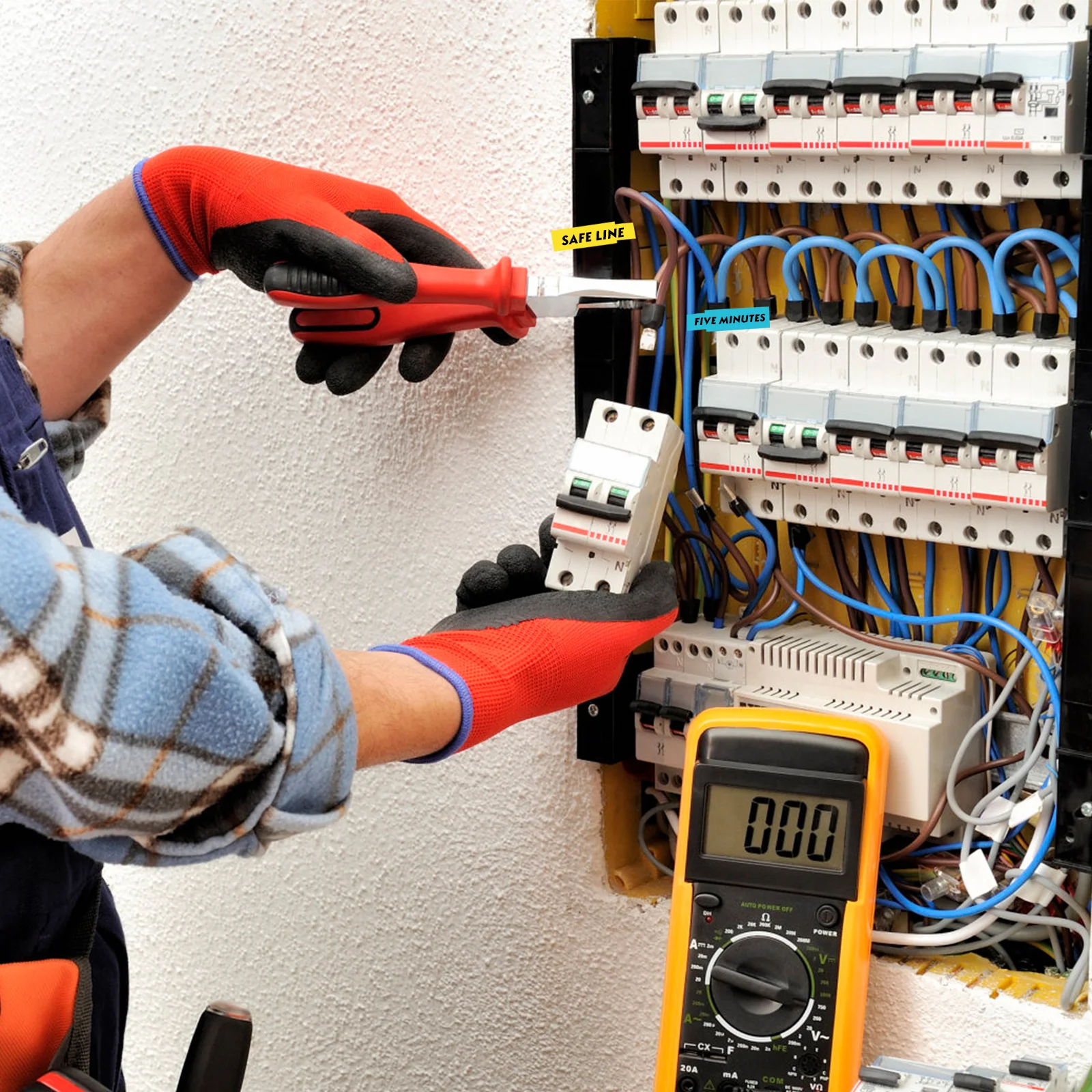 

20 листов самоклеящихся этикеток для кабелей, водонепроницаемые, устойчивые к разрыву идентификационные наклейки для шнура для сетевой проводки