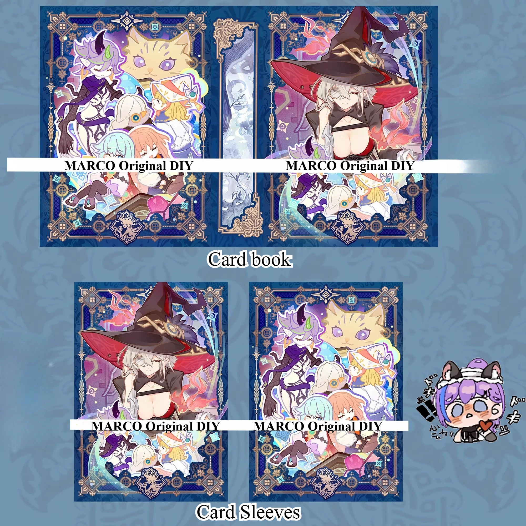 Yugioh White Forest Black White Witch Card Sleeves Yu-Gi-Oh! TCG OCG Trading Card Book Game Card PU Leather Storage Book