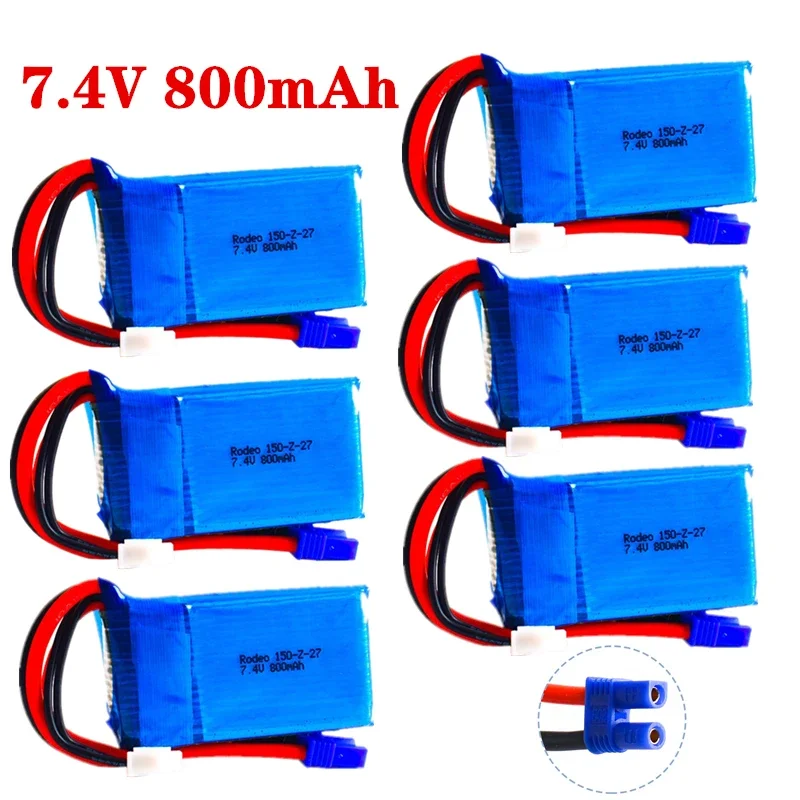 

2S 7,4 V 800mAh 35C литий-полимерный аккумулятор для Walkera Rodeo 150 F150 RC Quadcopter Drone RC модель с разъемом EC5 батарея 7,4 V