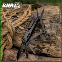 BHBT 14 In 1 Folding Multitool Outdoor Camping Survival EDC Portable Multi-functional Tools Multi Tool with Detachable Scissors