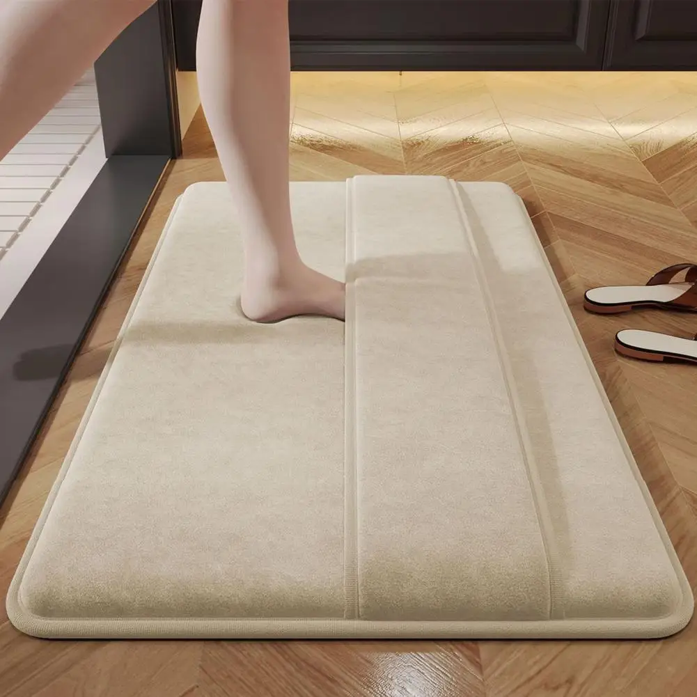 Bathroom Floor Mat Quick Absorbent Quick-Drying Anti-Slip Rug Entry Rug Water Washing Multipurpose Sink Kitchen Carpet