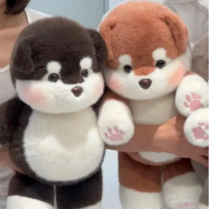 Nuevo Peluche Suave y Adorable de Cachorro de Alaskan Malamute y Shiba Inu Corriendo, Compañero para la Hora de Dormir, Regalo, Decoración para el Dormitorio