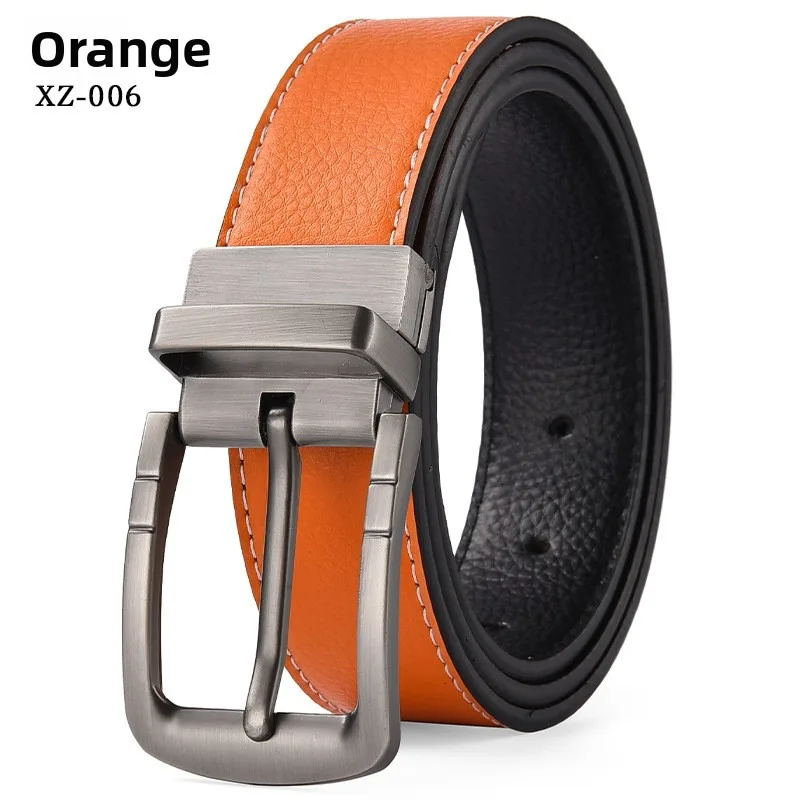 Neuer Herren Wendegürtel 3,3cm mit Dornschließe, Casual Perforierter Gürtel, Modischer Leichter Luxusgürtel – Detail 8