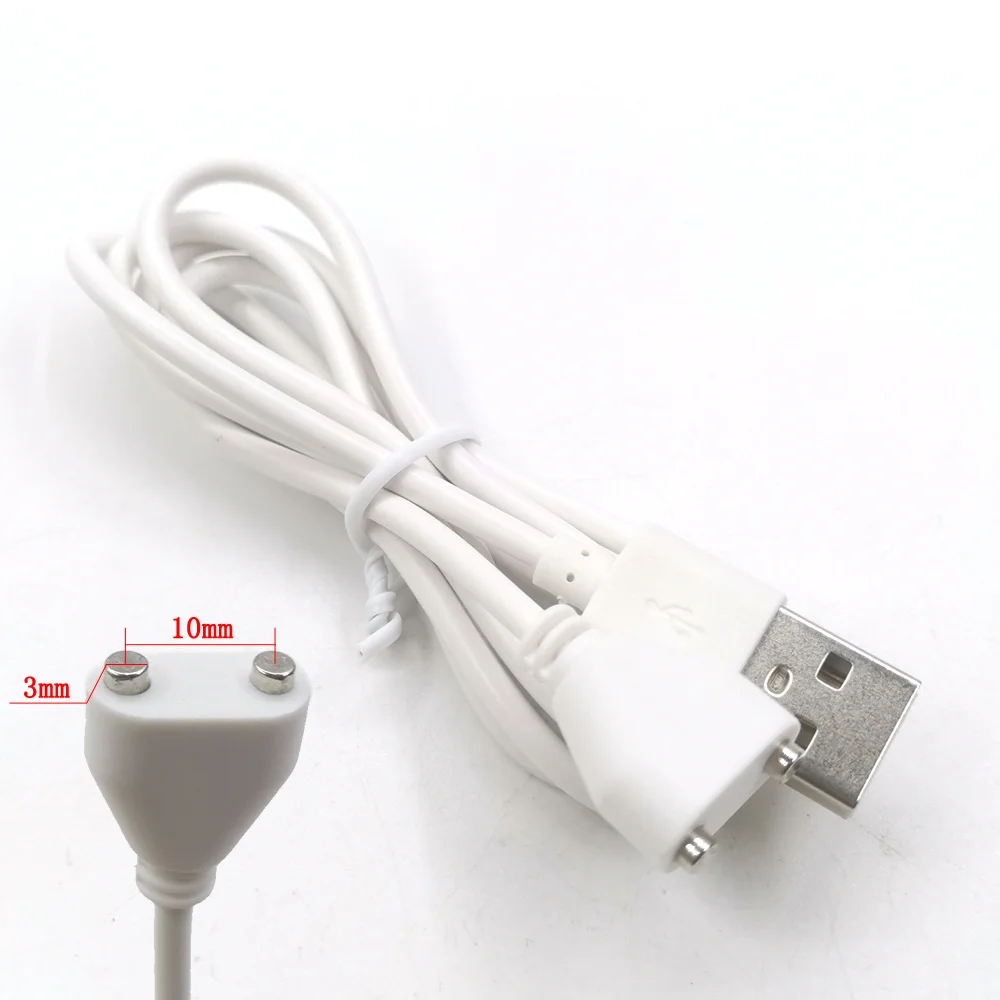 2pin 9mm For Rechargeable Adult Toys DC Vibrator Magnetic Cable Cord USB Power Supply Charge connector Cable Sex Products