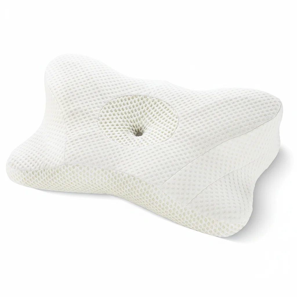 

Orthopedic Cervical Memory Foam Pillow for Neck Pain Relief, Cooling Support for Side, Back & Stomach Sleepers, Off-White