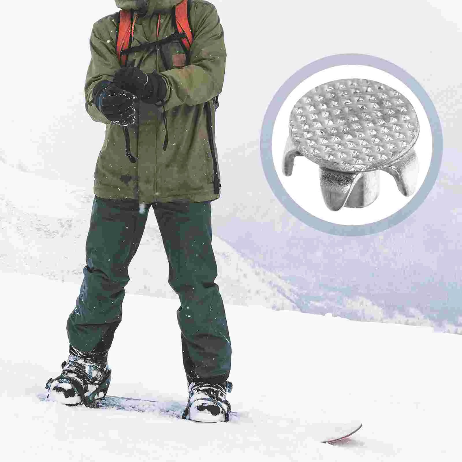 

15 Pcs Ice Shoes Grippers Crampon Nails Climbing Anti-slip Spikes Cover Snowfield Travel