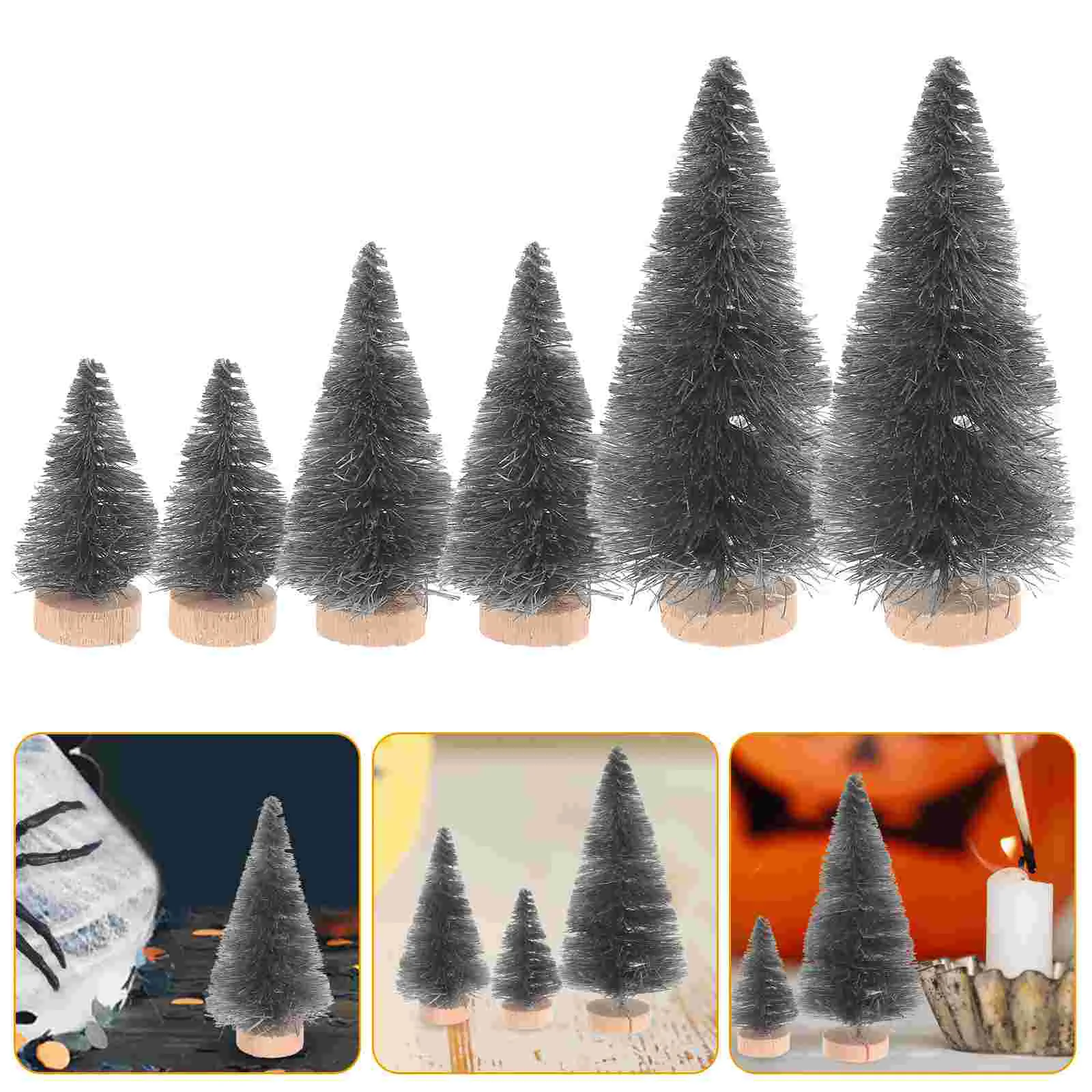 12 Pcs Halloween Decoration Tree Trees Party Favors Tabletop Models Outdoor Plants Miniature Small Crafts