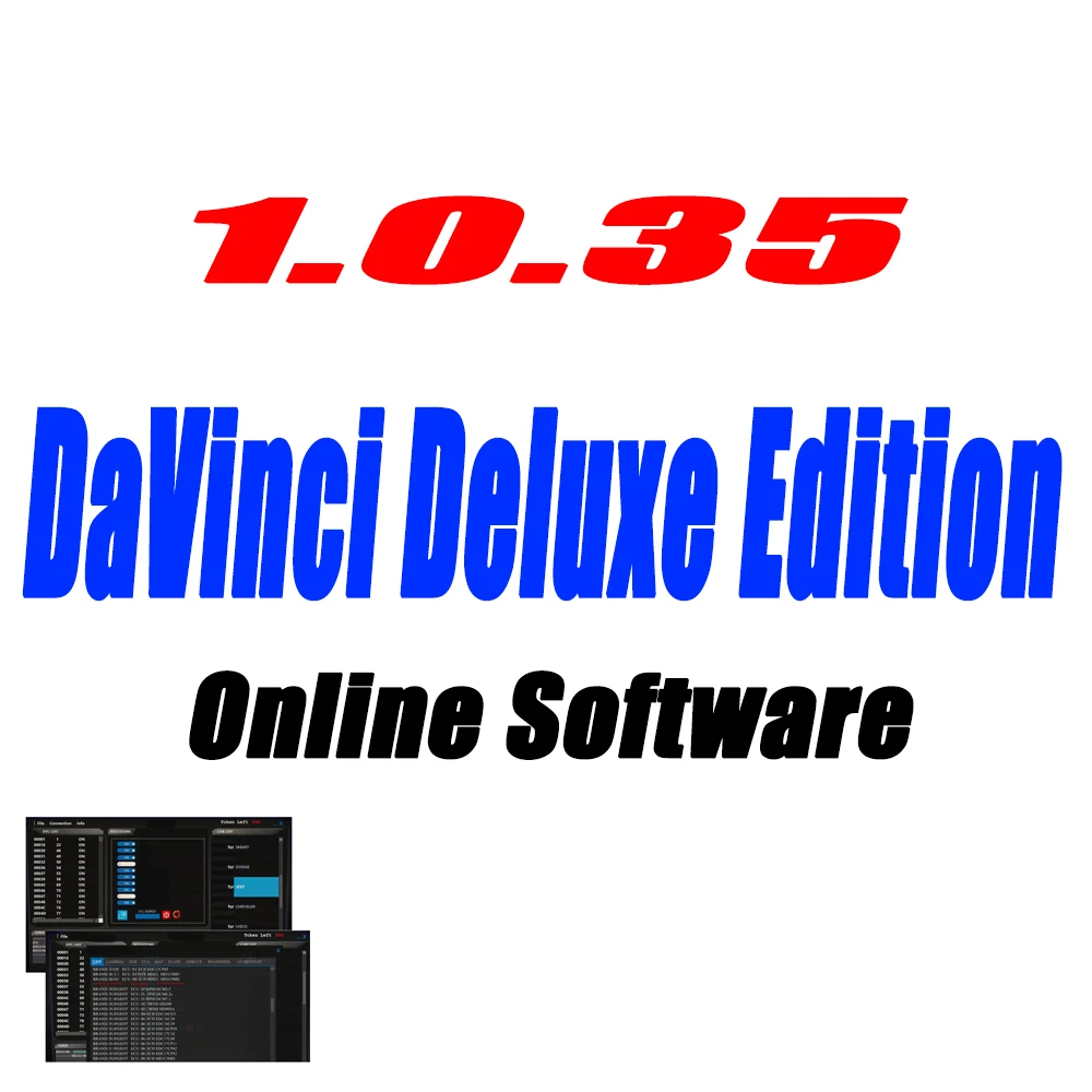 

DaVinci Deluxe Edition 1.0.35 Online Software 1 year diagnosis and programming Tools