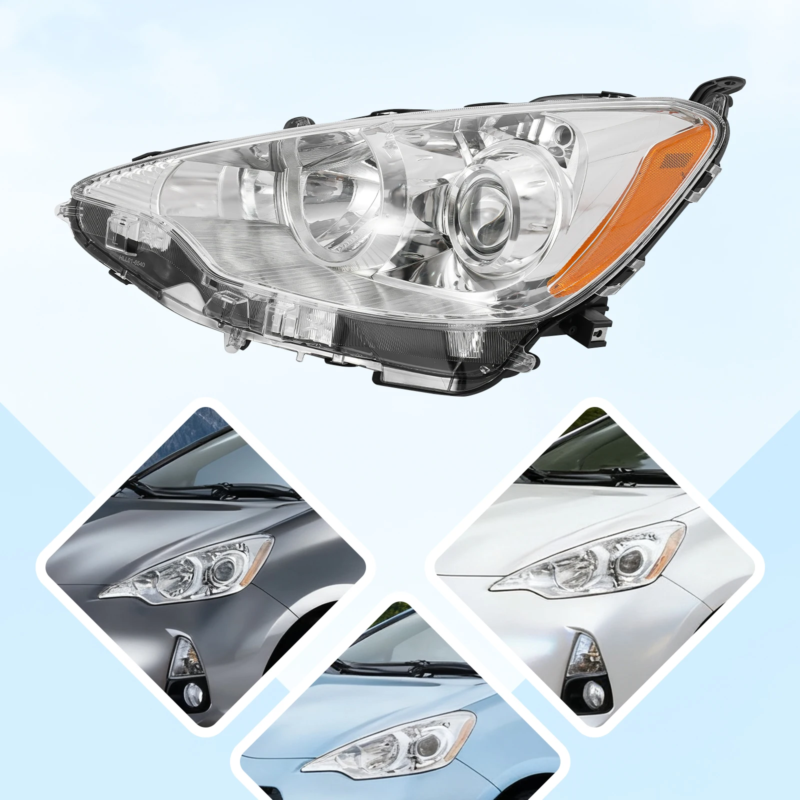 

Фара левая для Toyota Prius C 2012-2014 | Фара галогенная в сборе, прямая замена