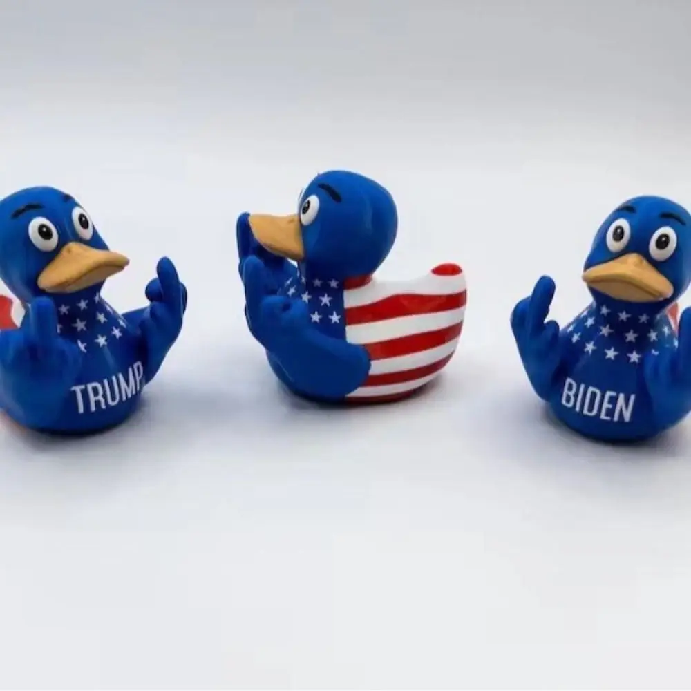 New Trump Biden Middle Finger Duck Fun Personality Bedroom Ornament Funny Desktop Decor