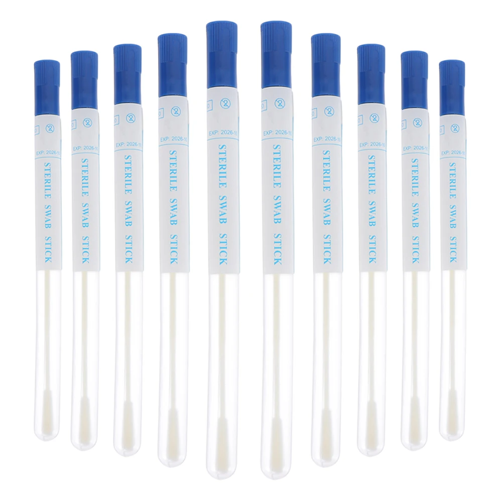 

20pcs Disposable Pharynx Swabs Sterile Nasopharyngeal Flocked for Throat Nasal Sampling Professional Sticks Oral Medical Sterile