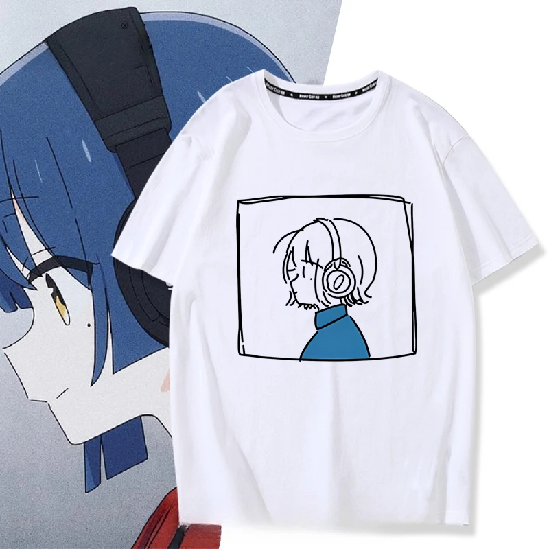 BOCCHI THE ROCK Anime Collaboration Short-Sleeved T-Shirt Peripheral Yamada Ryo Same Cosplay Clothing Men's and Women's Same Top