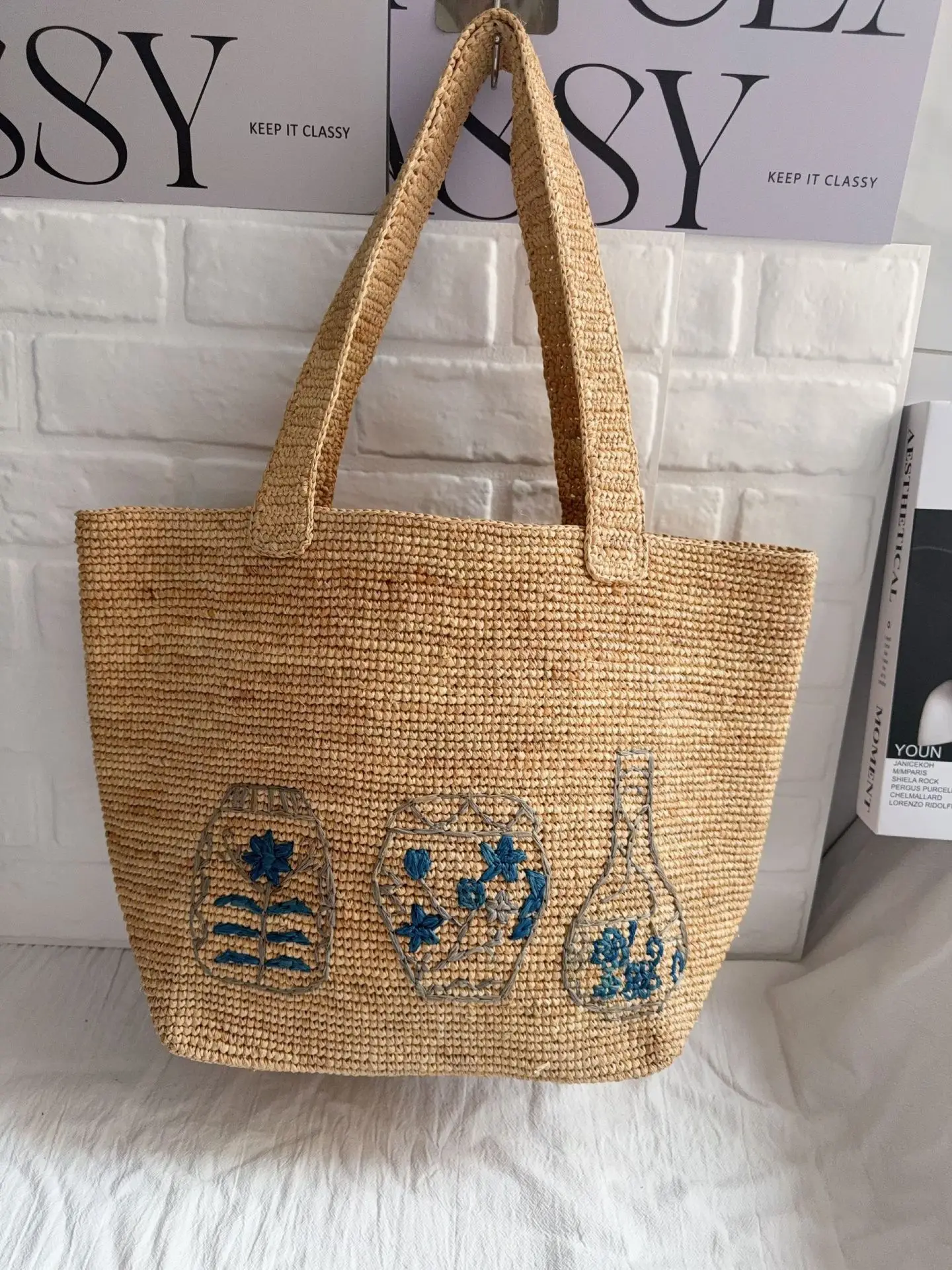 Tas Selempang Anyaman Kasual B - Women'S Raffia Bags ulasan dan harga