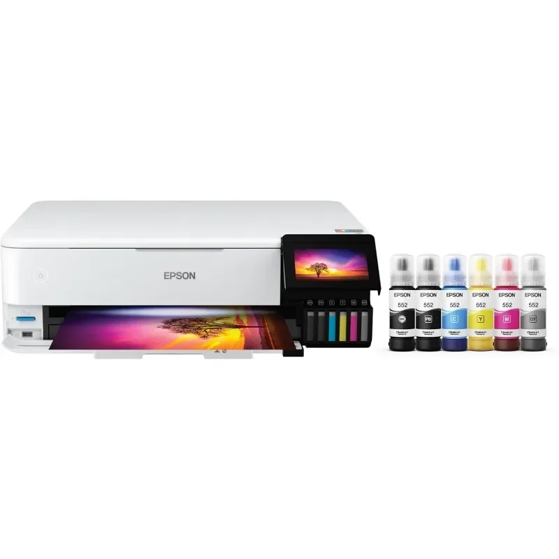 Epson EcoTank Photo ET-8550 Wireless Wide-Format All-in-One Supertank Printer with Scanner, Copier, Ethernet