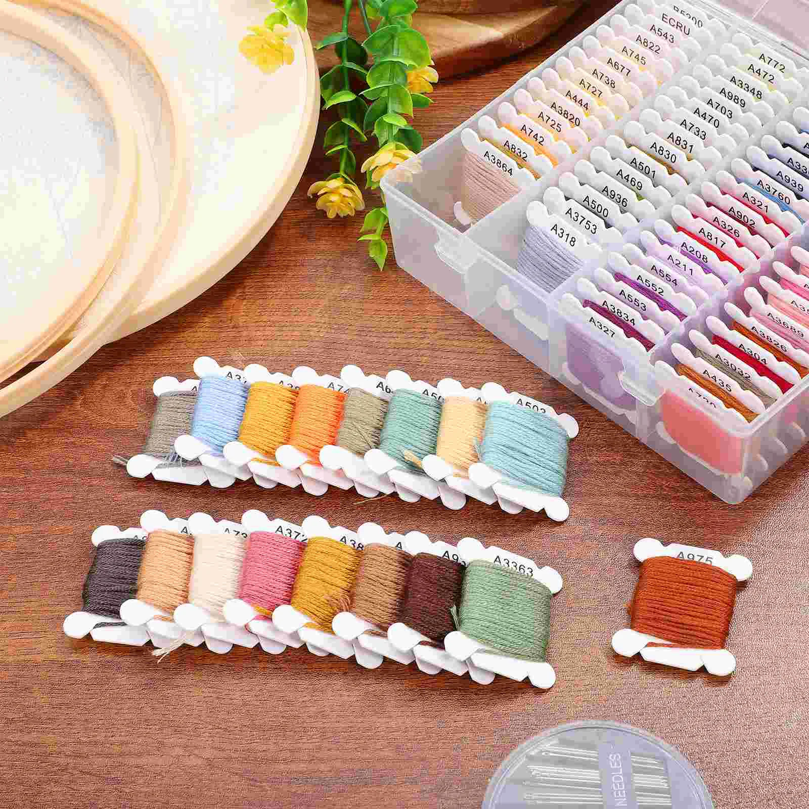 1 Box 80 Colors Embroidery Thread Yarn Thread Sewing Thread Sewing Machine Thread for DIY Sewing Use