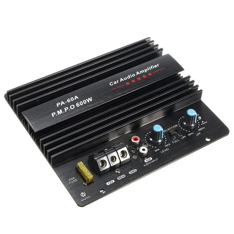 N10R-PA-60A 600W 12V Power Amplifier Board For Home Car Audio Amplifier S Powerful Bass Subwoofers Amp For Mono Car Modi