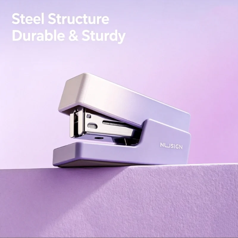 Portable Color Mini Stapler Set, Pocket-Sized Paper Binding Machine Compatible with 24/6 & 26/6 Staples, Trendy Lightweight Stat
