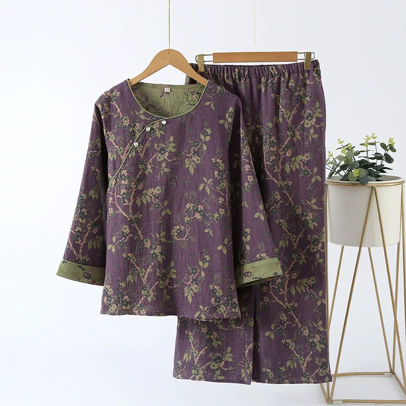 Traje de casa para mujer, ropa interior de algodón puro para mujer, pijama para niña, camisón de primavera, ropa de dormir para dormir, novedad