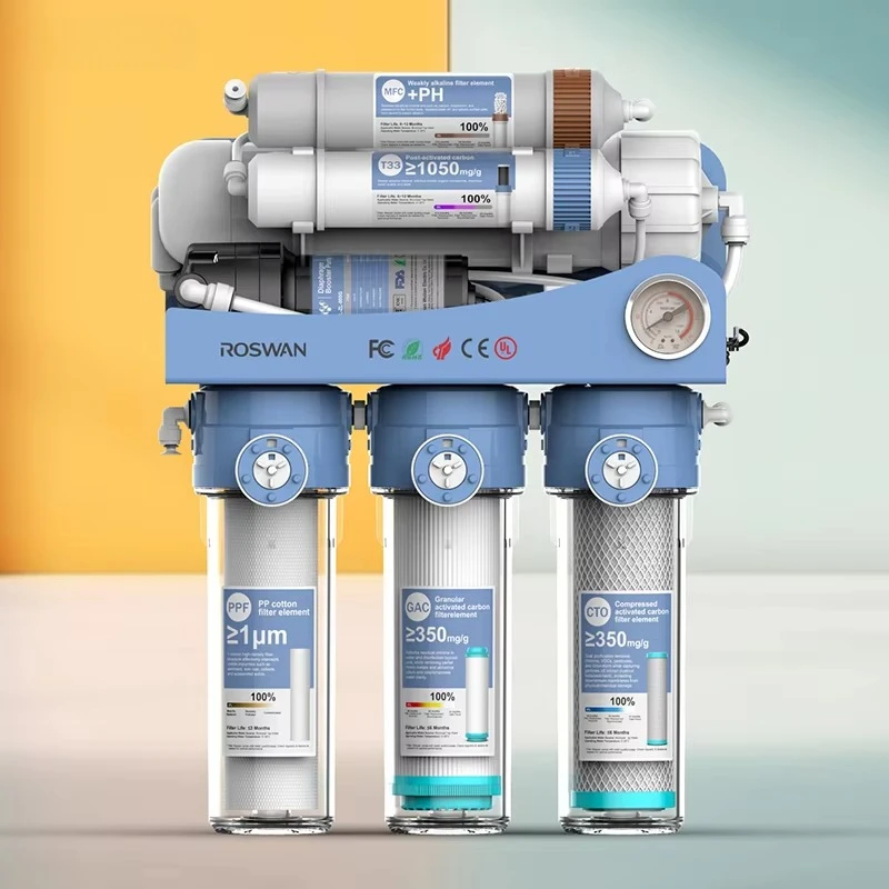 

OEM 6-Stage 600GPD Under Sink Tankless Housing Water Filter RO System Mineral Cartridge Drinking Water Purifier for Kitchen