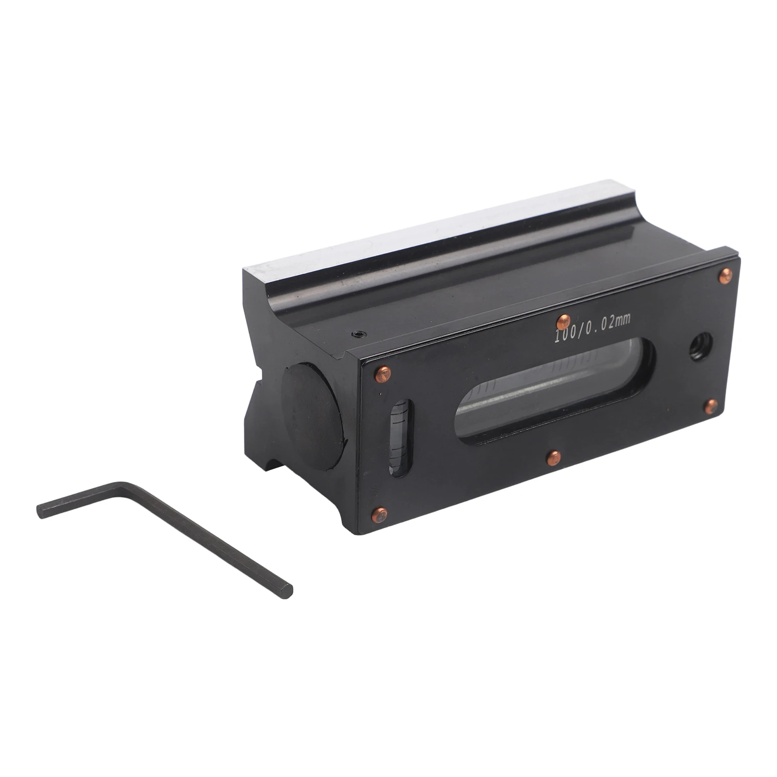 100mm Heavy-Duty Metal Strip Level with 0.02mm Resolution Designed for Industrial Horizontal Measurement and Setup