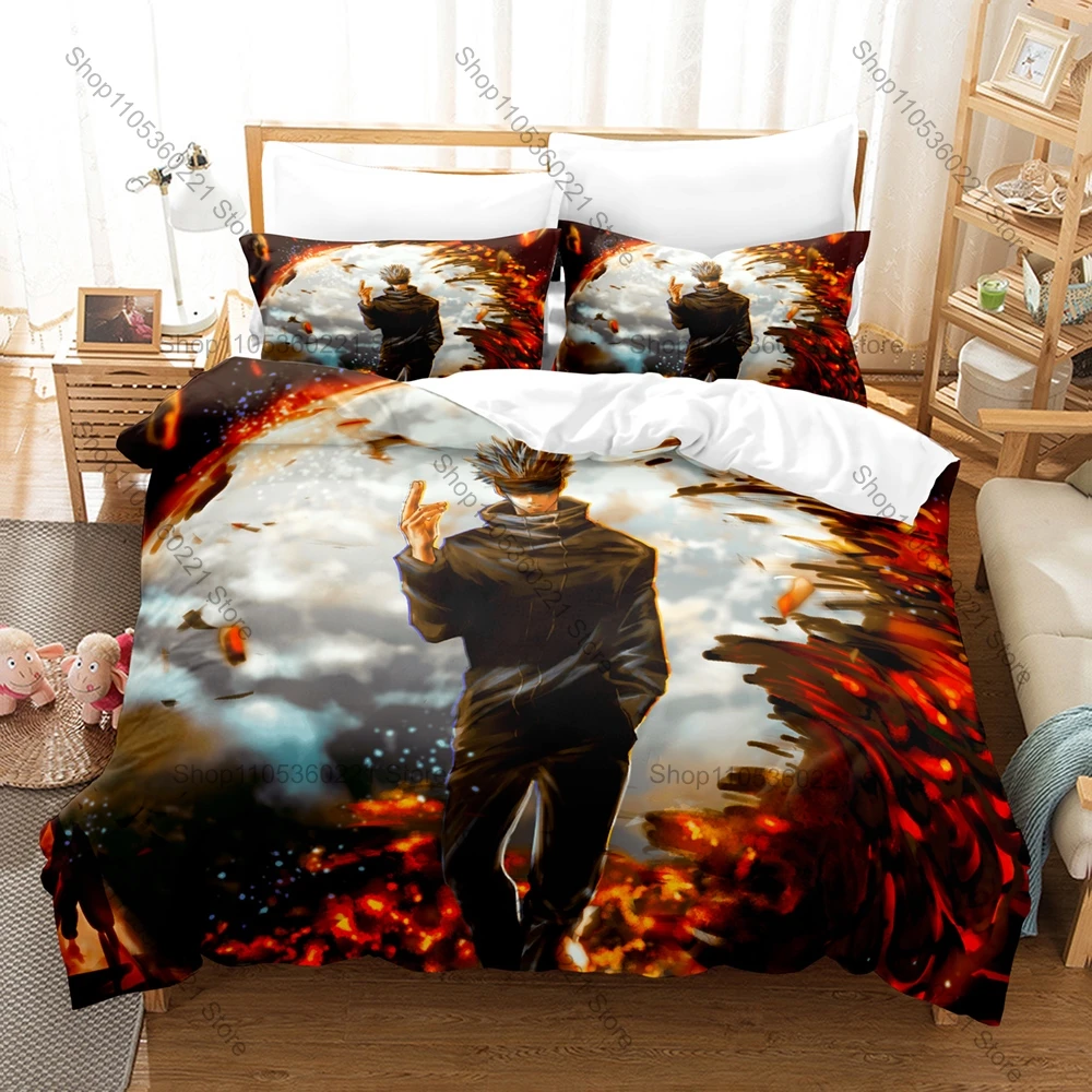 Cool Nanami Kento Blonde Suit Leopard Tie Cleaver Sunglasses Duvet Cover + 2 Pillowcases Dark Shonen Anime Bed Linen view 2