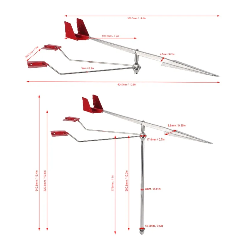 Marine Weather Vane Wind Direction Indicator 304 Stainless Steel For Yacht Boat Sailing view 2