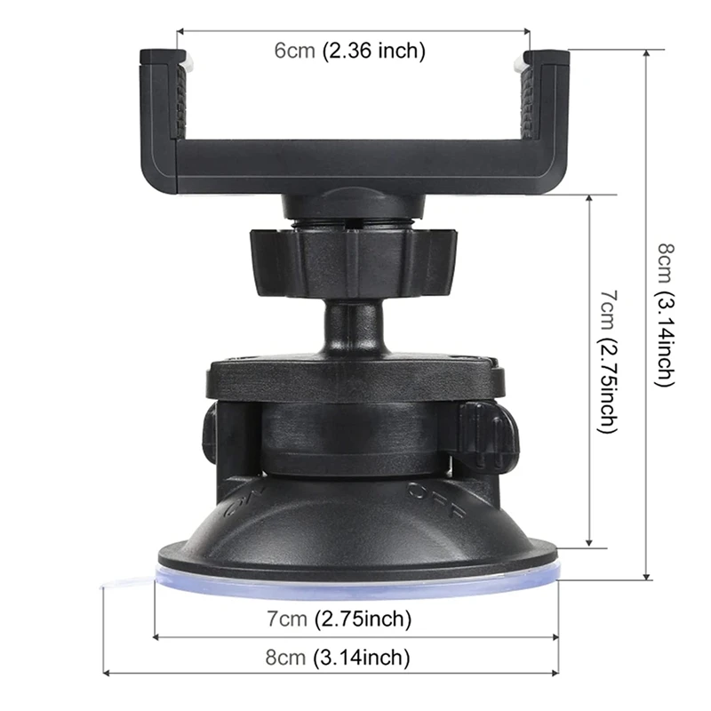 360 Degree Rotatable Phone Holder, Windshield Mount Bracket, Mobile Cell Phone Holder