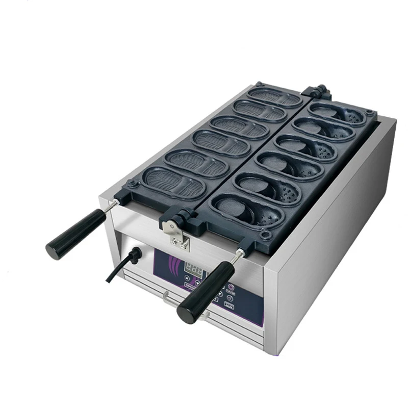 

New Shoes Shape Waffle Baker Maker 220V 110V Stainless Steel Shoe Shaped Bread Making Machine Snack Equipment