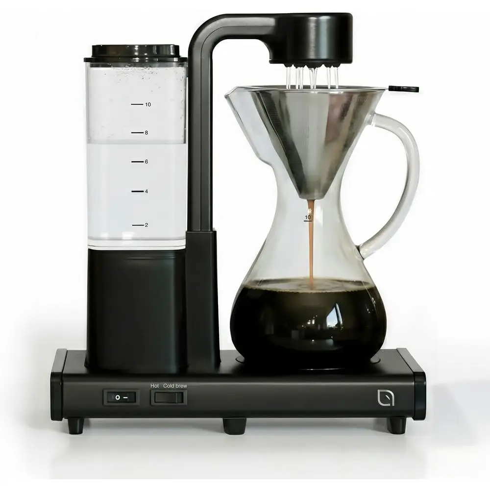 Automatic Pour Over Coffee Maker with Glass Carafe, Auto Shut-Off, Hot & Iced Coffee Compatible, Eco-Friendly Recycled Plastic