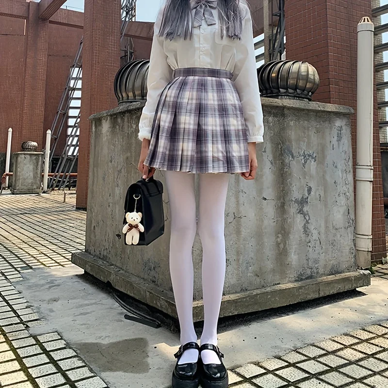 Lolita Oberschenkel Hohe Strümpfe Milch Weiß Oberschenkel Nylon Strumpfhosen Mädchen Süße Sexy Strumpfhosen Für Frauen Strumpfhosen – Detail 1