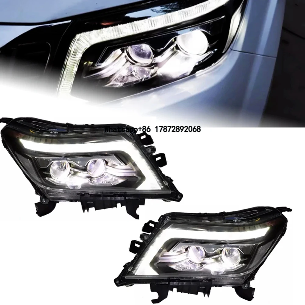 

2PC Car Styling Head Lamp for NP300 LED Headlight 2015-2020 Headlights NP300 DRL Turn Signal High Beam Auto Accessories
