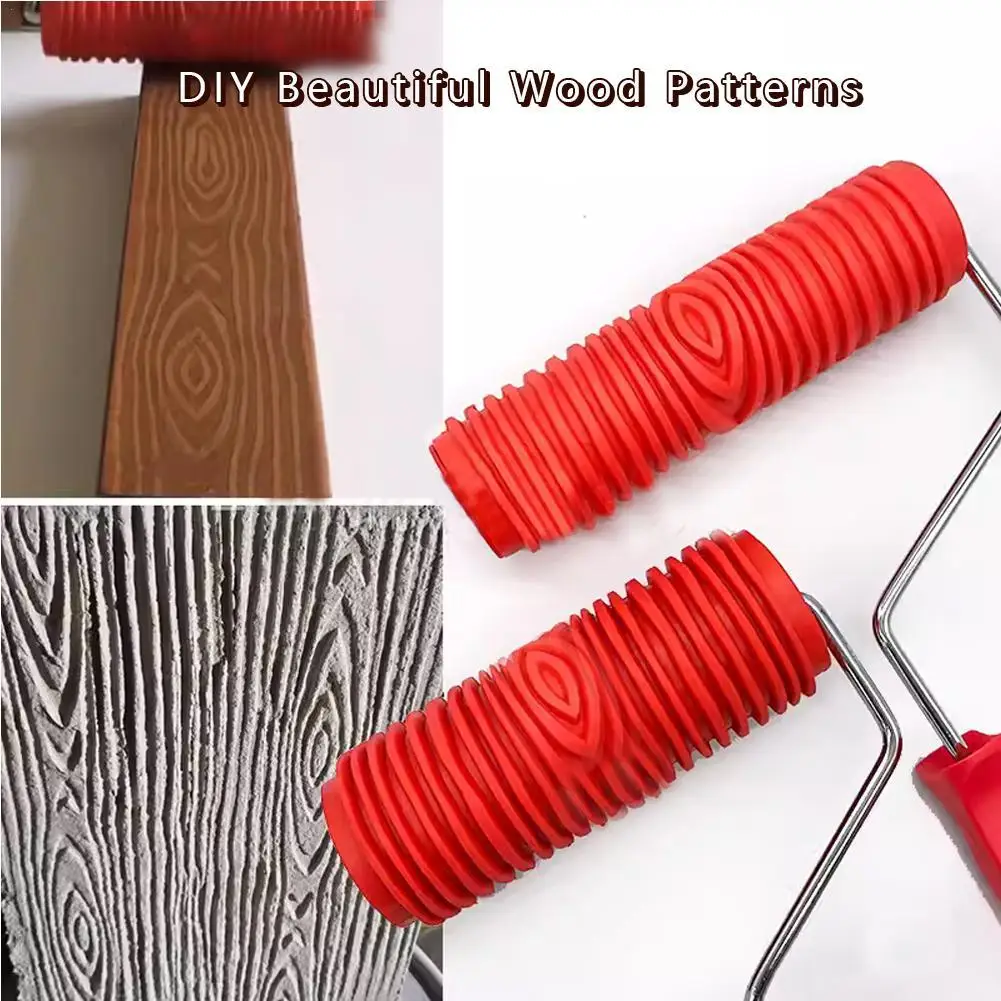 

1PC Graining Painting Tool Wood Texture Paint Roller Wood Pattern Tools For Wall Room Art Wood Grain Tool