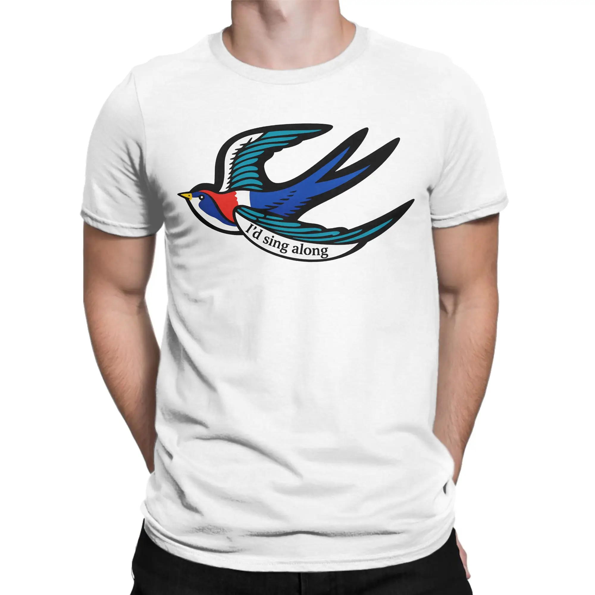 Oversized T-Shirt Billy strings bird 100% Cotton T Shirts  Leisure Tshirt for Men Summer Y2K Classic Printed Short Sleeve Tees