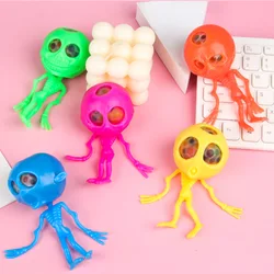 Creative Novelty Skeleton Alien Kids Halloween Gift Spoof Squeeze Sensory Stress Relief Toy Stress Ball Left Restless Boy Toy