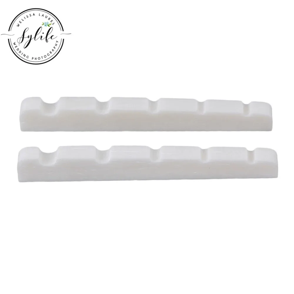 2pcs 45mm Cattle Bone White 5 String Electric Guitar Bass Nuts