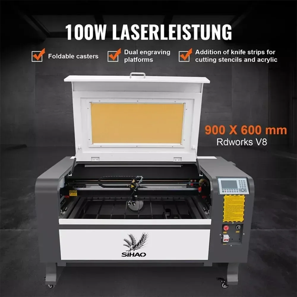 Sihao Laser Engraving Machine Laser Engraver 80W CO2 500x700mm Laser Cutting Laser Engraving RUIDA