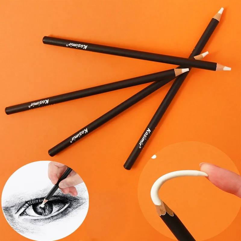 

4.0mm Wooden Pencil Shape Eraser Students Sketch Painting Eraser Art Sketch Charcoal Pencil Drawing Tools Artist Supplies