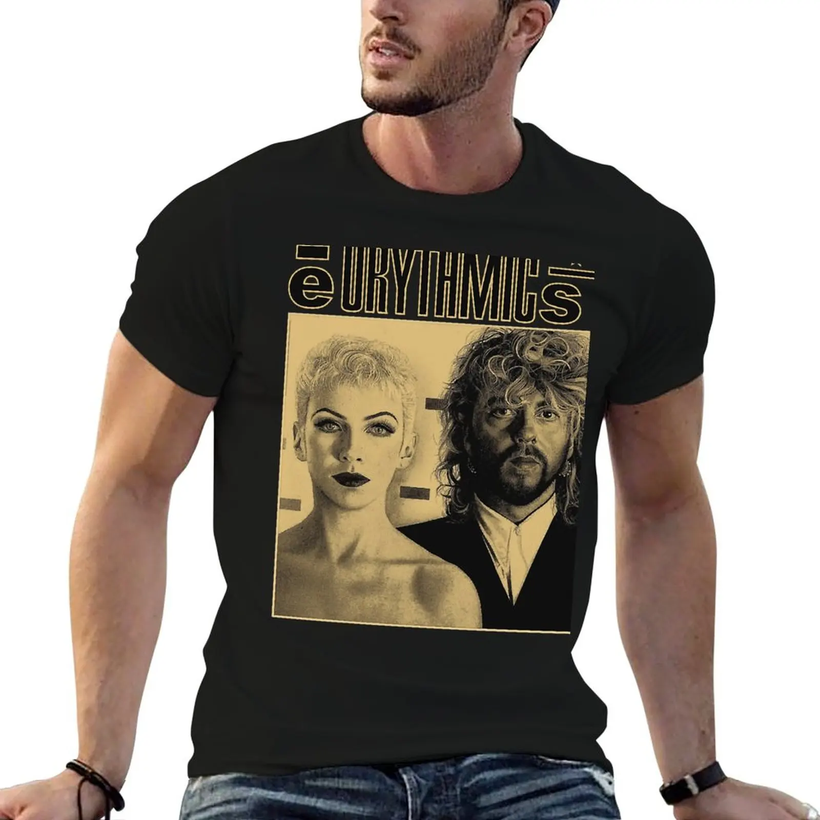 Camiseta SWEET DREAMS EURYTHMICS para homem, camisetas de algodão macio, camisetas de algodão 100% para homem, camiseta casual para homens