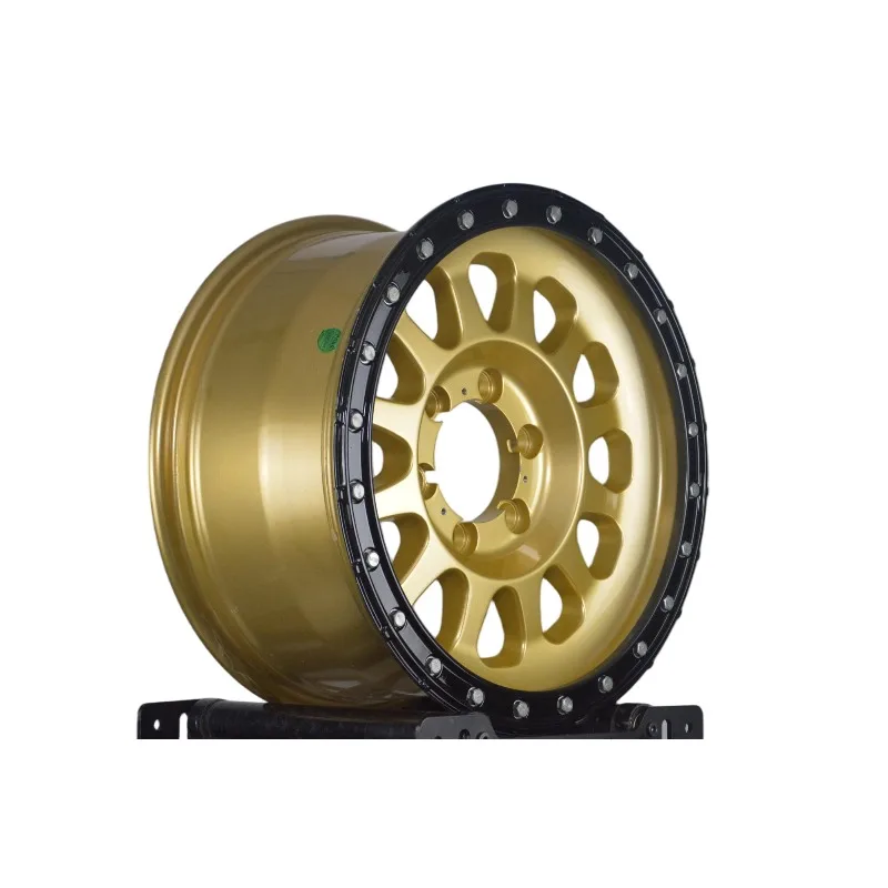 【2026】Factory Direct Price Baja Retro Style 17 18 19 20 Inch 6x139.7 Matte Gold Black Silver Rivets Off-road Monoblock Forged Wh