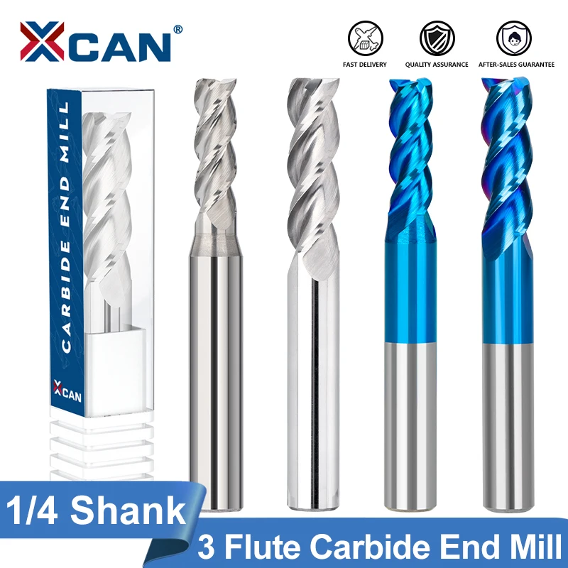 

XCAN 1 шт. 6,35 мм хвостовик 3 флейты алюминиевый фрезер твердосплавный фрезерный станок с ЧПУ для резки металла и алюминия