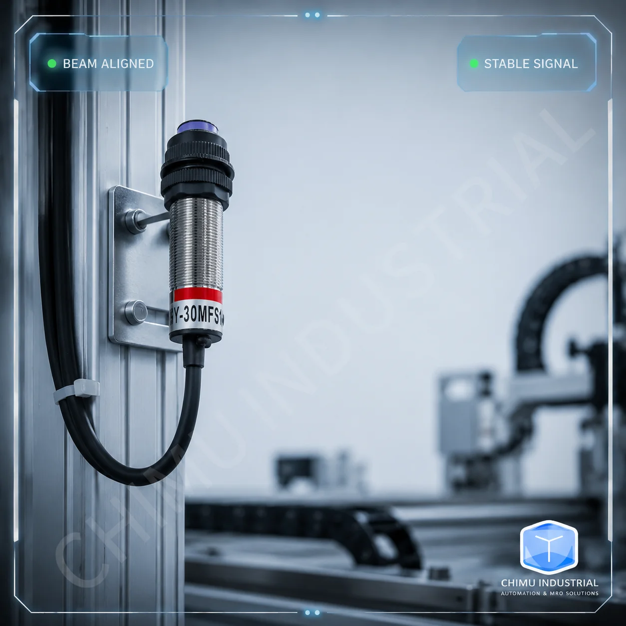 【CHIMU INDUSTRIAL】 for SRS-GY-30MFS1 Diffuse Reflection Photoelectric Switch NPN 30mm Detection Distance Sensor