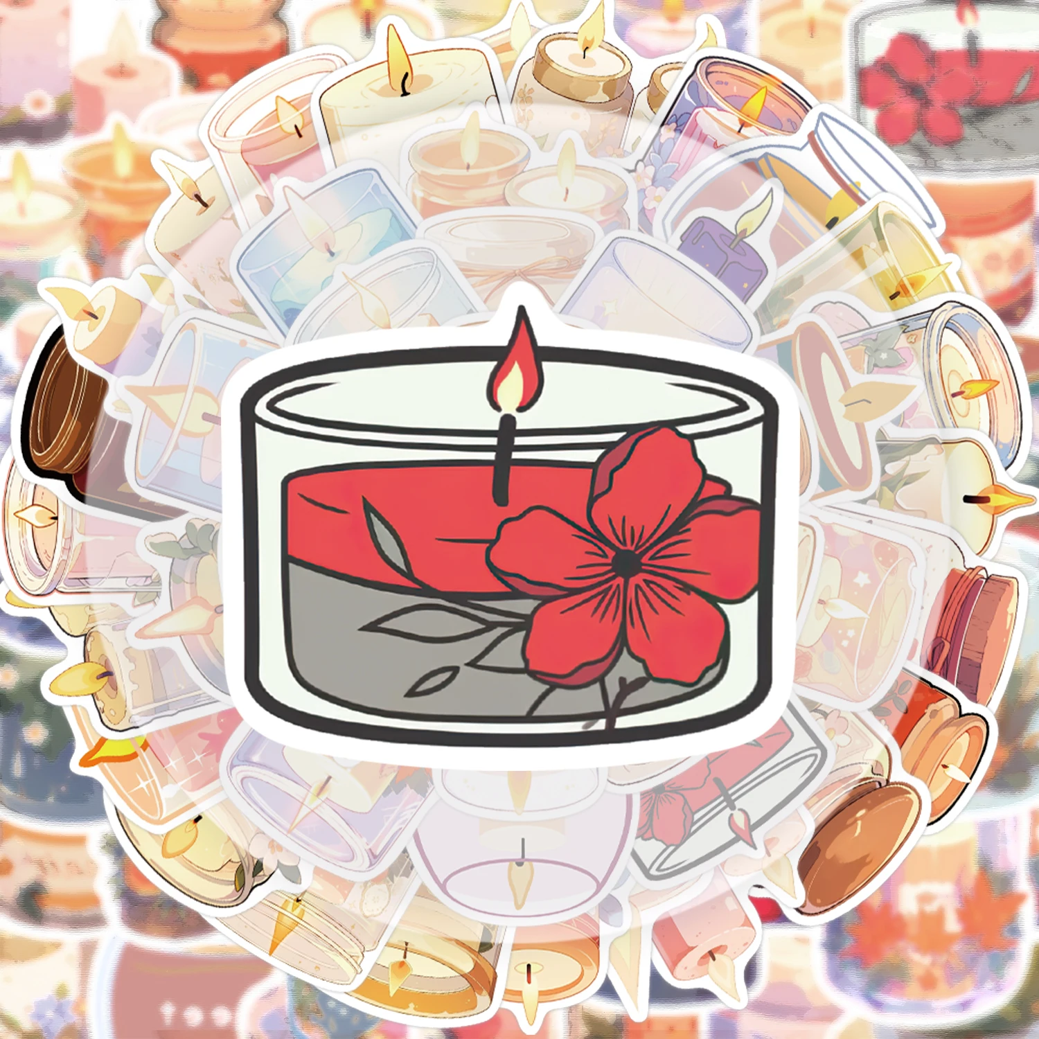 

50 ароматизированных наклеек-стикеров, подходящих для украшения бутылок с водой, ноутбуков, мобильных телефонов, чемоданов, скейтбордов, гитар, подарочных коробок и декора для вечеринок.