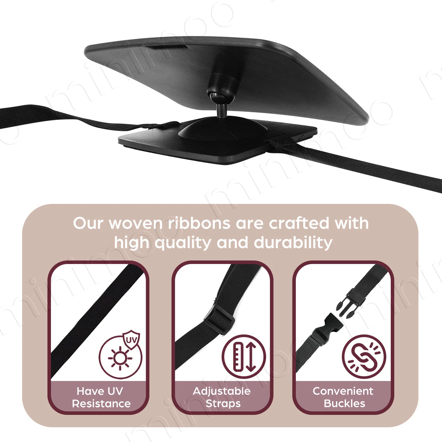 360 ° مرآة سيارة للأطفال قابلة للدوران مع تصميم عريض ومقاوم للكسر للمراقبة الآمنة للرضع ذو الوجه الخلفي #5