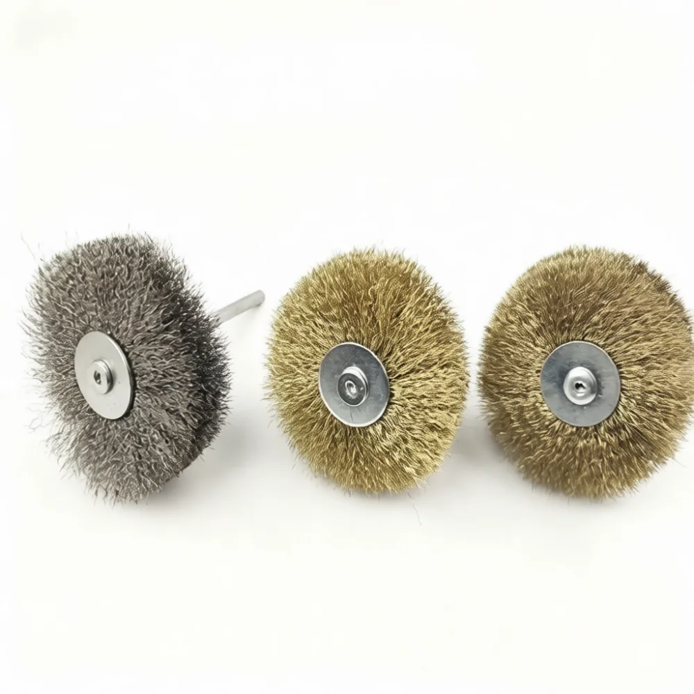 Abrasive Nylon Wire Grinding Polishing Head For Wood Furniture Metal Deburring Stainless Steel Fiber Cleaning Brush Disc