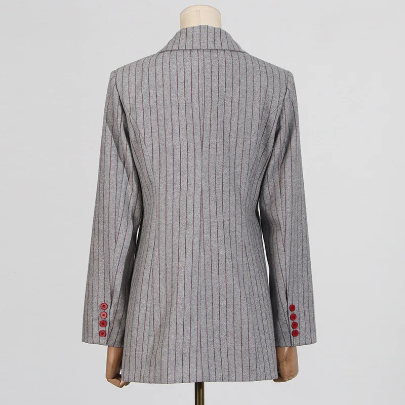 ZOCI Oud Geld vrouwen Gestreepte Onregelmatige Blazers Mode Pak Jassen Vrouwelijke Revers Jassen Kantoor Dame Pak 2025, Herfst Nieuwe