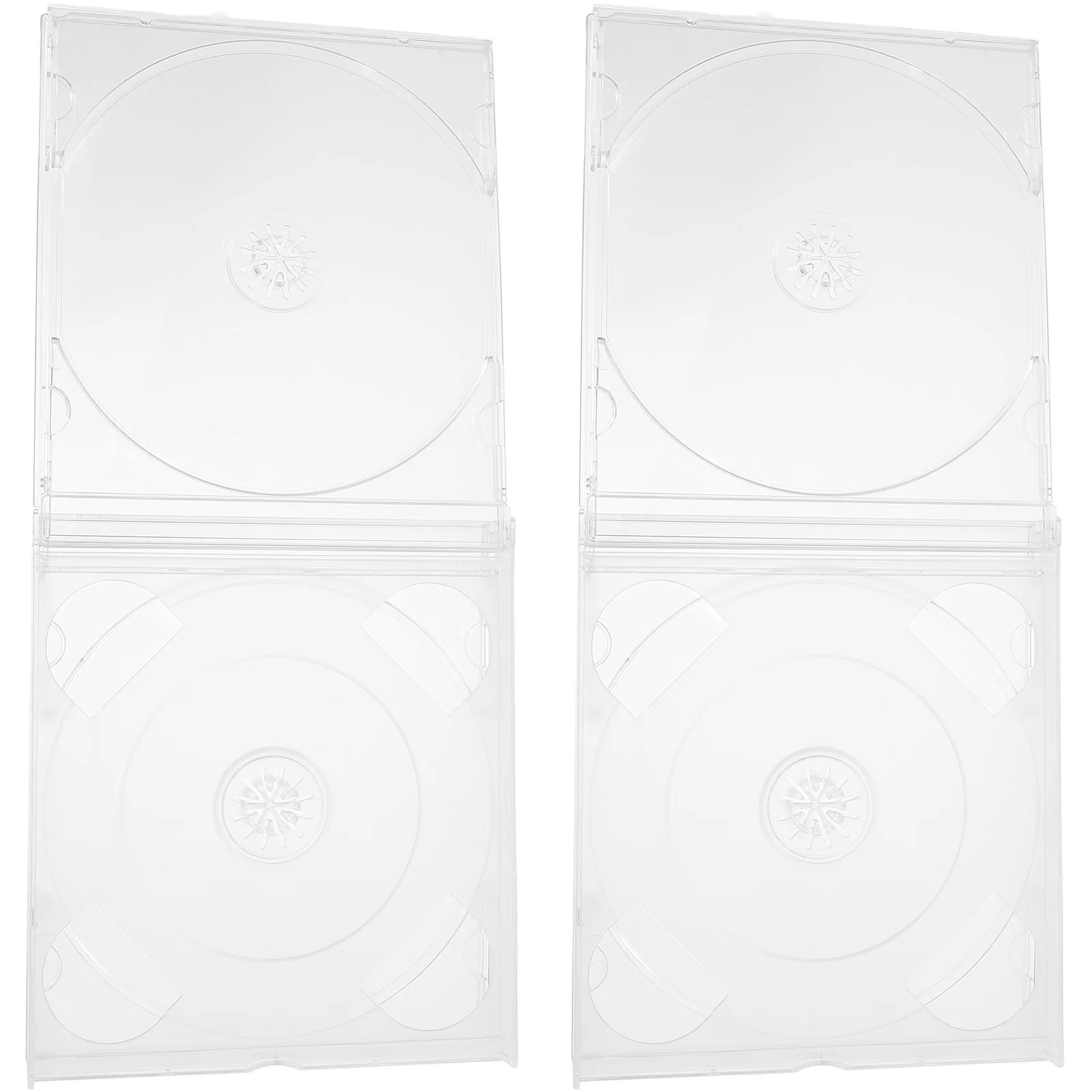 

2Pcs Cd Storage Boxes Transparent Cd Box Portable Dvd Holders Plastic Cases for Cds Scratch Resistant Travel Friendly Light Easy