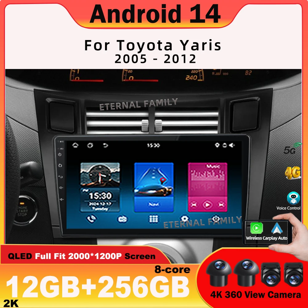 

Android Car Radio For Toyota Yaris 2005 -2012 radio Multimedia Video Player Navigation Stereo Carplay Head Unit No 2Din DVD WiFi