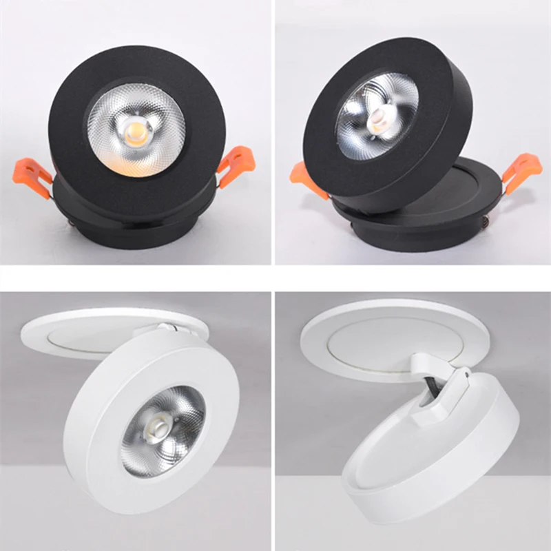 Opbouwbare Led Cob Plafond Downlight Lamp 360 Graden Draaibaar Ingebouwd Spot Licht Verzonken Downlight 3W 5W 7W 9W 12W 15W